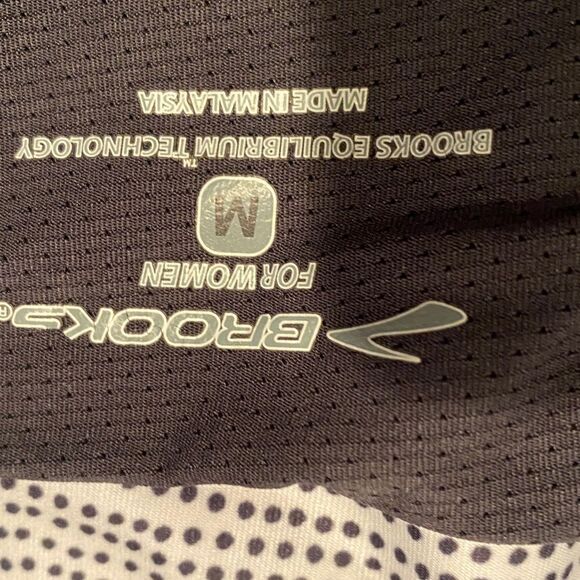 Brooks Tennis Skort Skirt Size Medium GreyWith Polka Dot Top Trim - Picture 6 of 11